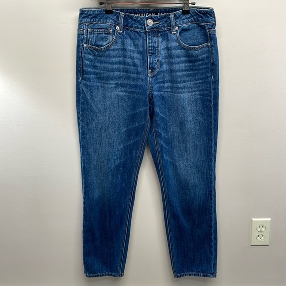 NWOT American Eagle Tomgirl Button Fly Denim Jeans 10 - Picture 1 of 16